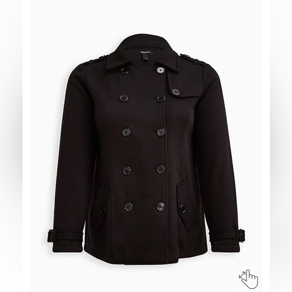 Torrid Fleece Peacoat Jacket Size 2X NWT - Picture 4 of 4